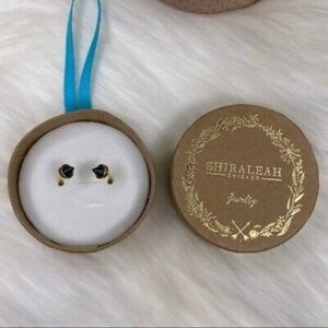 Shiraleah black Triska knuckle ring size 6 gold tone new in box Christmas